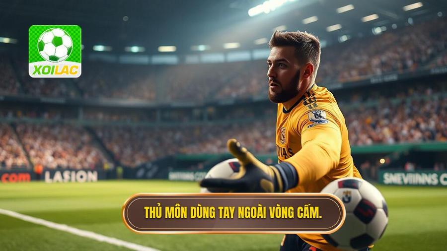 1. Thủ môn dùng tay ngoài vòng cấm.