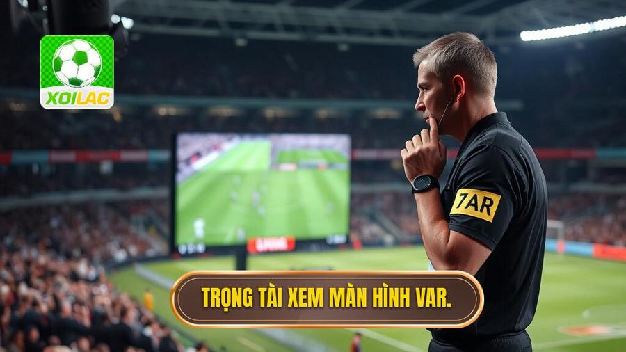 1. Trọng tài xem màn hình VAR.