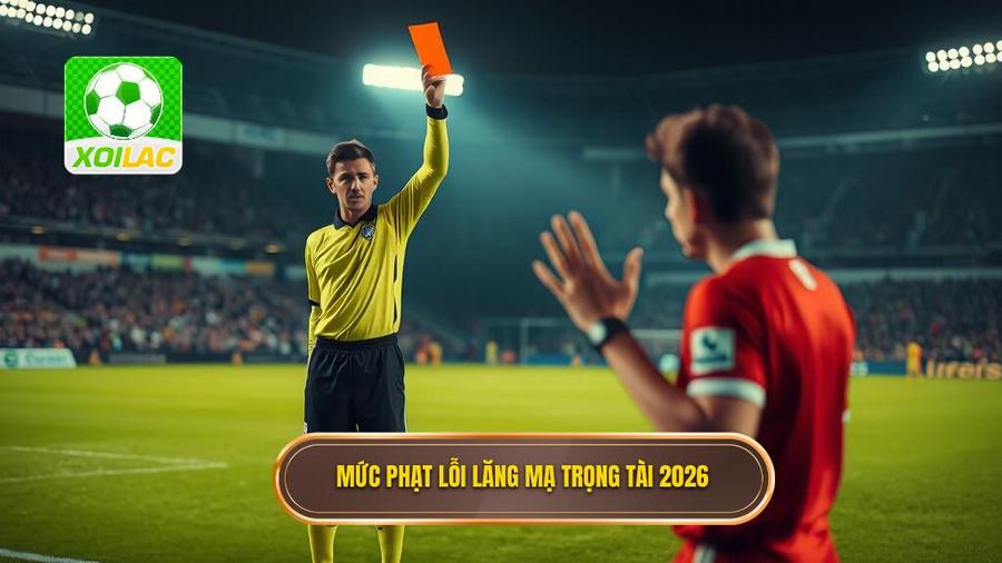 2. Mức phạt lỗi lăng mạ trọng tài 2026