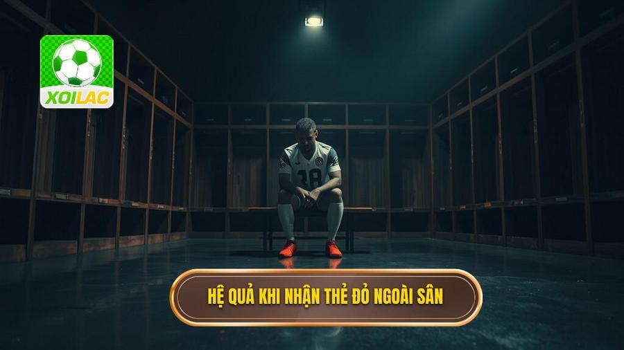 3. Hệ quả khi nhận thẻ đỏ ngoài sân