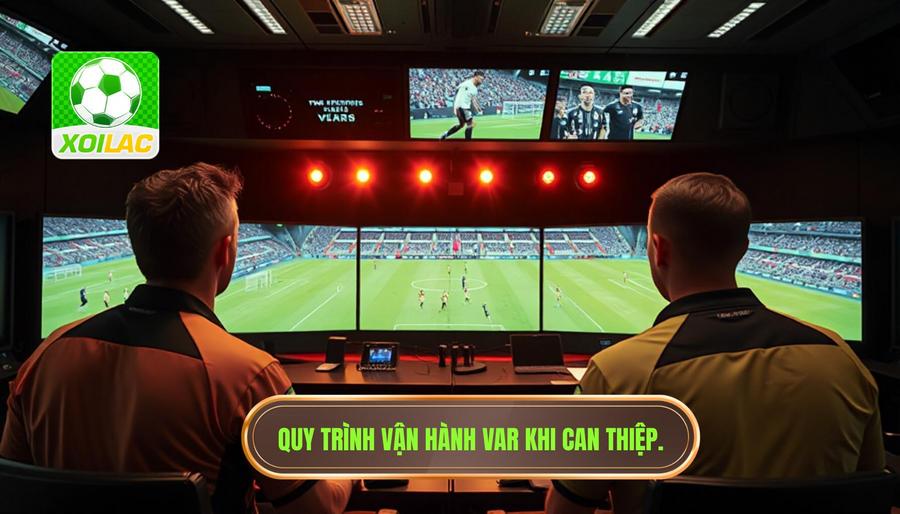 Quy trình vận hành khi VAR đang can thiệp tình huống quan trọng